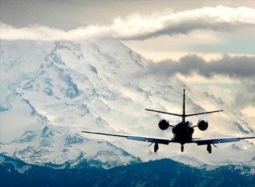Jet in the Alps