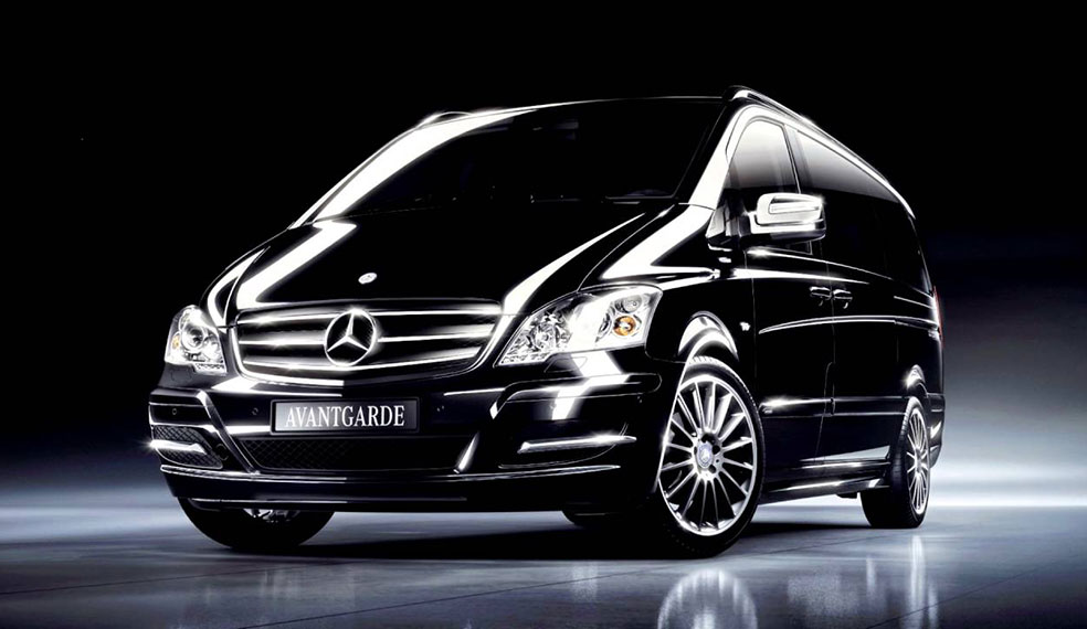 A luxury Mercedes waiting to whisk you to resort in comfort